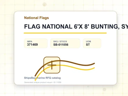 FLAG NATIONAL 6'X 8' BUNTING, SYRIA - National Flags - IMPA 371469 - UOM ST