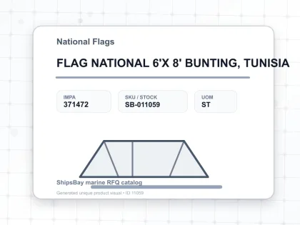 FLAG NATIONAL 6'X 8' BUNTING, TUNISIA - National Flags - IMPA 371472 - UOM ST
