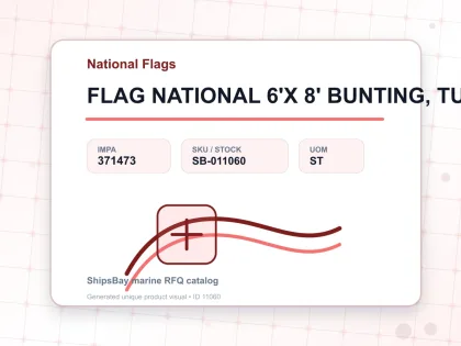 FLAG NATIONAL 6'X 8' BUNTING, TURKEY - National Flags - IMPA 371473 - UOM ST