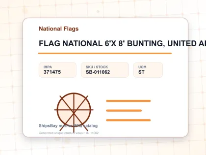 FLAG NATIONAL 6'X 8' BUNTING, UNITED ARAB EMIRATES - National Flags - IMPA 371475 - UOM ST