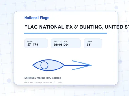 FLAG NATIONAL 6'X 8' BUNTING, UNITED STATE OF AMERICA - National Flags - IMPA 371478 - UOM ST