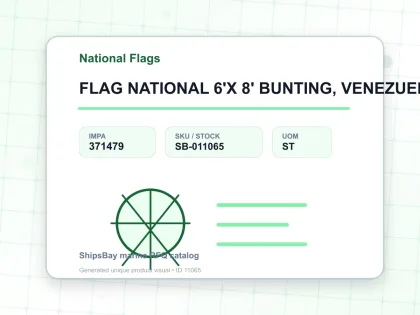 FLAG NATIONAL 6'X 8' BUNTING, VENEZUELA - National Flags - IMPA 371479 - UOM ST