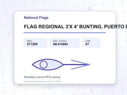 FLAG REGIONAL 3'X 4' BUNTING, PUERTO RICO - National Flags - IMPA 371260 - UOM ST
