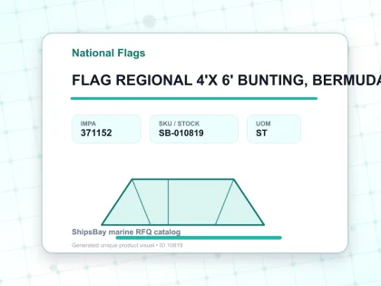 FLAG REGIONAL 4'X 6' BUNTING, BERMUDA - National Flags - IMPA 371152 - UOM ST