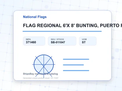 FLAG REGIONAL 6'X 8' BUNTING, PUERTO RICO - National Flags - IMPA 371460 - UOM ST