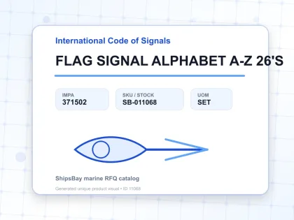 FLAG SIGNAL ALPHABET A-Z 26'S - International Code of Signals - IMPA 371502 - UOM SET