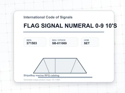FLAG SIGNAL NUMERAL 0-9 10'S - International Code of Signals - IMPA 371503 - UOM SET