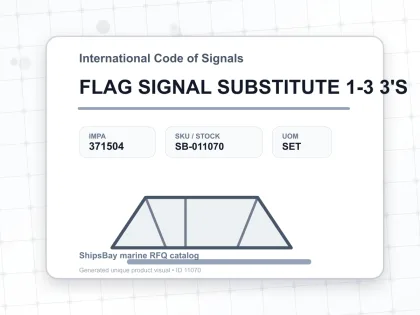 FLAG SIGNAL SUBSTITUTE 1-3 3'S - International Code of Signals - IMPA 371504 - UOM SET