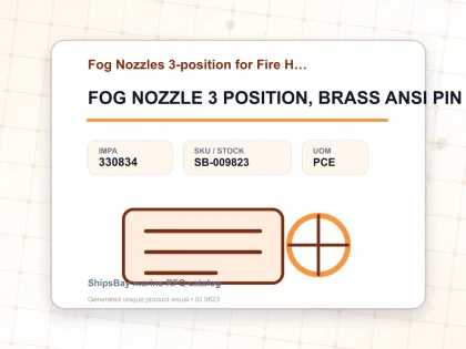 FOG NOZZLE 3 POSITION, BRASS ANSI PIN 1-1/2" - Fog Nozzles 3-position for Fire Hose Nozzles - IMPA 330834 - UOM PCE