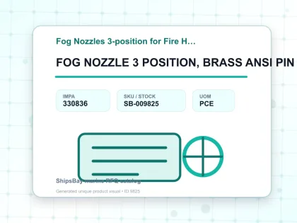 FOG NOZZLE 3 POSITION, BRASS ANSI PIN 2-1/2" - Fog Nozzles 3-position for Fire Hose Nozzles - IMPA 330836 - UOM PCE