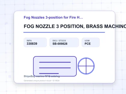 FOG NOZZLE 3 POSITION, BRASS MACHINO 2-1/2" - Fog Nozzles 3-position for Fire Hose Nozzles - IMPA 330839 - UOM PCE