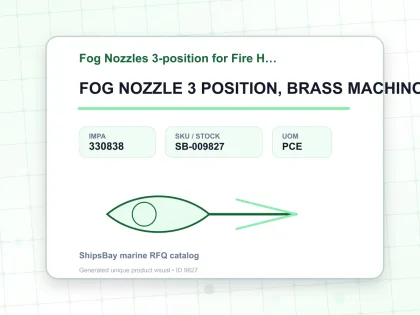 FOG NOZZLE 3 POSITION, BRASS MACHINO 2" - Fog Nozzles 3-position for Fire Hose Nozzles - IMPA 330838 - UOM PCE