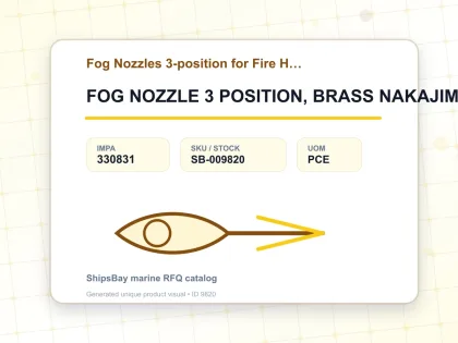 FOG NOZZLE 3 POSITION, BRASS NAKAJIMA 1-1/2" - Fog Nozzles 3-position for Fire Hose Nozzles - IMPA 330831 - UOM PCE