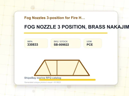 FOG NOZZLE 3 POSITION, BRASS NAKAJIMA 2-1/2" - Fog Nozzles 3-position for Fire Hose Nozzles - IMPA 330833 - UOM PCE