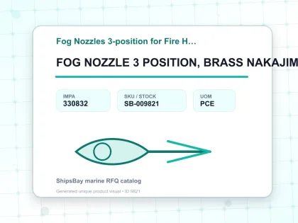 FOG NOZZLE 3 POSITION, BRASS NAKAJIMA 2" - Fog Nozzles 3-position for Fire Hose Nozzles - IMPA 330832 - UOM PCE