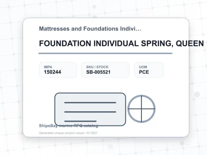 FOUNDATION INDIVIDUAL SPRING, QUEEN 1510X1970X195MM - Mattresses and Foundations Individual Spring Type - IMPA 150244 - UOM PCE