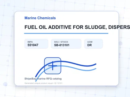 FUEL OIL ADDITIVE FOR SLUDGE, DISPERSE/WATER SEPARATE 200LTR - Marine Chemicals - IMPA 551047 - UOM DR