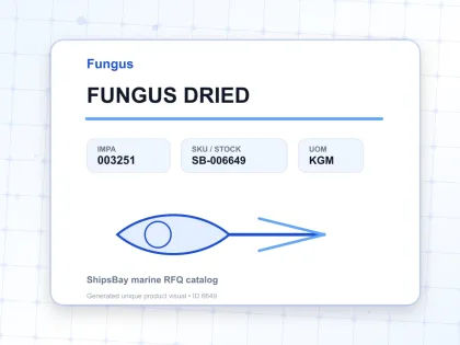 FUNGUS DRIED - Fungus - IMPA 003251 - UOM KGM