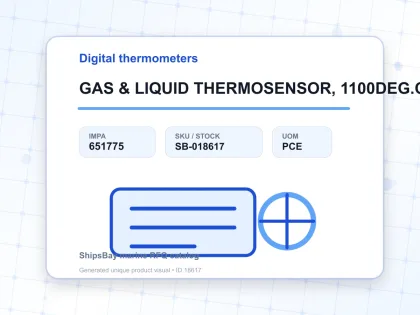 GAS & LIQUID THERMOSENSOR, 1100DEG.C FOR TMDT2 - Digital thermometers - IMPA 651775 - UOM PCE