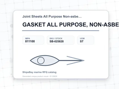GASKET ALL PURPOSE, NON-ASBESTOS - Joint Sheets All Purpose Non-asbestos - IMPA 811100 - UOM ST