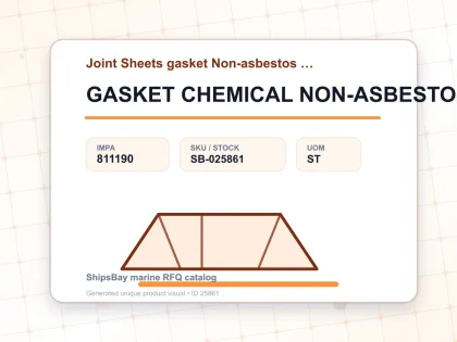 GASKET CHEMICAL NON-ASBESTOS - Joint Sheets gasket Non-asbestos Chemical - IMPA 811190 - UOM ST