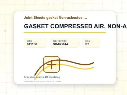 GASKET COMPRESSED AIR, NON-ASBESTOS - Joint Sheets gasket Non-asbestos Compressed Air - IMPA 811160 - UOM ST