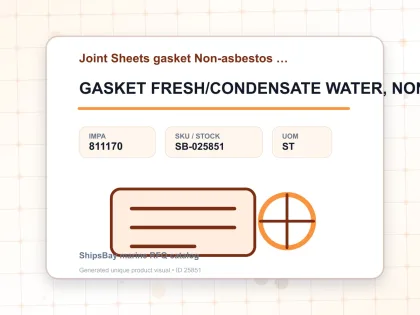 GASKET FRESH/CONDENSATE WATER, NON-ASBESTOS - Joint Sheets gasket Non-asbestos Fresh/Condensate Water - IMPA 811170 - UOM ST