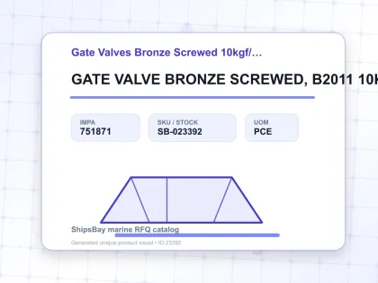 GATE VALVE BRONZE SCREWED, B2011 10KG 1/2" - Gate Valves Bronze Screwed 10kgf/cm2 B-2011 - IMPA 751871 - UOM PCE