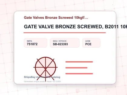 GATE VALVE BRONZE SCREWED, B2011 10KG 3/4" - Gate Valves Bronze Screwed 10kgf/cm2 B-2011 - IMPA 751872 - UOM PCE