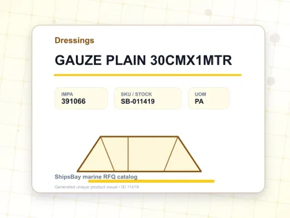 GAUZE PLAIN 30CMX1MTR - Dressings - IMPA 391066 - UOM PA
