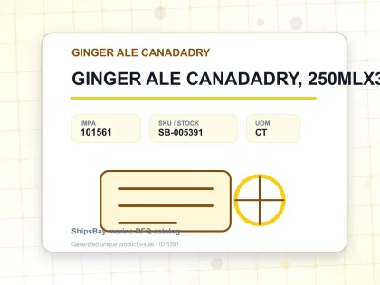 GINGER ALE CANADADRY, 250MLX30TIN - GINGER ALE CANADADRY - IMPA 101561 - UOM CT