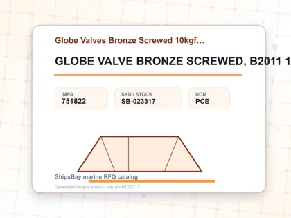 GLOBE VALVE BRONZE SCREWED, B2011 10KG 1-1/2" - Globe Valves Bronze Screwed 10kgf/cm2 B-2011 - IMPA 751822 - UOM PCE