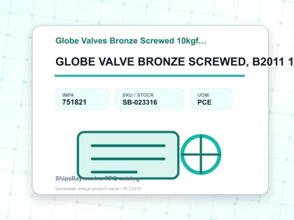 GLOBE VALVE BRONZE SCREWED, B2011 10KG 1-1/4" - Globe Valves Bronze Screwed 10kgf/cm2 B-2011 - IMPA 751821 - UOM PCE