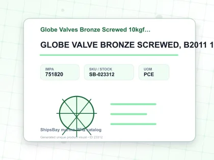 GLOBE VALVE BRONZE SCREWED, B2011 10KG 1" - Globe Valves Bronze Screwed 10kgf/cm2 B-2011 - IMPA 751820 - UOM PCE