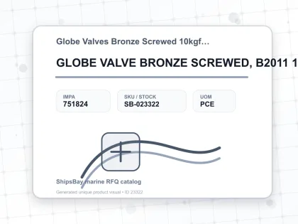 GLOBE VALVE BRONZE SCREWED, B2011 10KG 2-1/2" - Globe Valves Bronze Screwed 10kgf/cm2 B-2011 - IMPA 751824 - UOM PCE