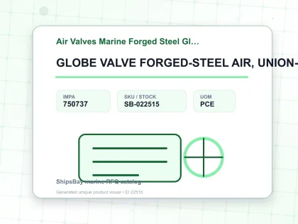 GLOBE VALVE FORGED-STEEL AIR, UNION-END F7336 46KG-10MM - Air Valves Marine Forged Steel Globe F-7336 - IMPA 750737 - UOM PCE