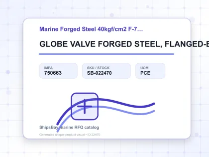 GLOBE VALVE FORGED STEEL, FLANGED-END F7329 40KG-25MM - Marine Forged Steel 40kgf/cm2 F-7329 - IMPA 750663 - UOM PCE