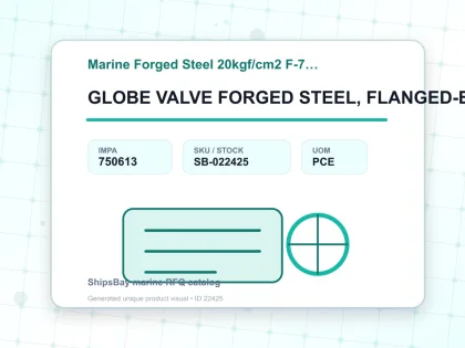 GLOBE VALVE FORGED STEEL, FLANGED-END F7421 20KG-25MM - Marine Forged Steel 20kgf/cm2 F-7421 - IMPA 750613 - UOM PCE