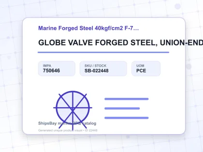 GLOBE VALVE FORGED STEEL, UNION-END F7329 40KG-6MM - Marine Forged Steel 40kgf/cm2 F-7329 - IMPA 750646 - UOM PCE