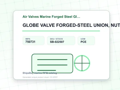 GLOBE VALVE FORGED-STEEL UNION, NUT/THREAD AIR F7336 46KG-6MM - Air Valves Marine Forged Steel Globe F-7336 - IMPA 750731 - UOM PCE