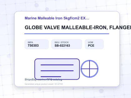 GLOBE VALVE MALLEABLE-IRON, FLANGED-END EX-F7321 5KG-25MM - Marine Malleable Iron 5kgf/cm2 EX-F7321/EX-F7322 - IMPA 750303 - UOM PCE