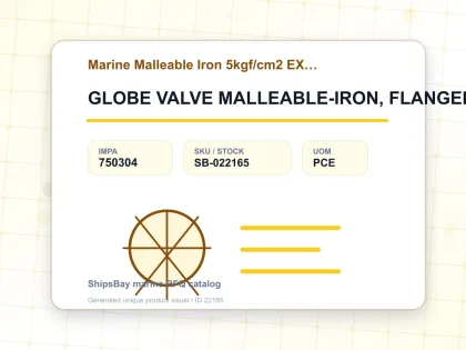 GLOBE VALVE MALLEABLE-IRON, FLANGED-END EX-F7321 5KG-32MM - Marine Malleable Iron 5kgf/cm2 EX-F7321/EX-F7322 - IMPA 750304 - UOM PCE