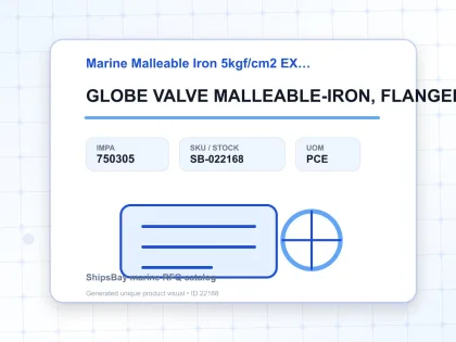 GLOBE VALVE MALLEABLE-IRON, FLANGED-END EX-F7321 5KG-40MM - Marine Malleable Iron 5kgf/cm2 EX-F7321/EX-F7322 - IMPA 750305 - UOM PCE