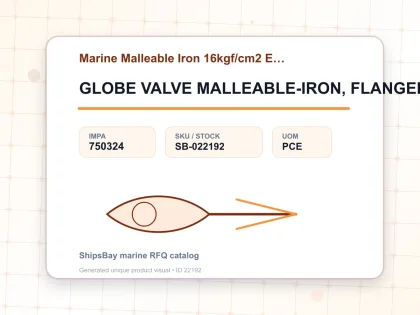 GLOBE VALVE MALLEABLE-IRON, FLANGED-END EX-F7323 16KG-32MM - Marine Malleable Iron 16kgf/cm2 EX-F7323/EX-F7324 - IMPA 750324 - UOM PCE