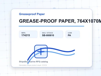 GREASE-PROOF PAPER, 764X1070MM 100'S - Greaseproof Paper - IMPA 174215 - UOM PA