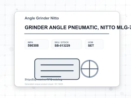 GRINDER ANGLE PNEUMATIC, NITTO MLG-70 - Angle Grinder Nitto - IMPA 590308 - UOM SET