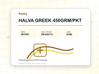 HALVA GREEK 450GRM/PKT - Pastry - IMPA 001561 - UOM KGM