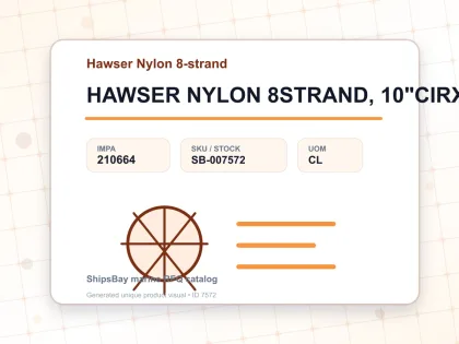 HAWSER NYLON 8STRAND, 10"CIRX220MTR - Hawser Nylon 8-strand - IMPA 210664 - UOM CL