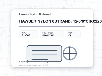 HAWSER NYLON 8STRAND, 12-3/8"CIRX220MTR - Hawser Nylon 8-strand - IMPA 210669 - UOM CL