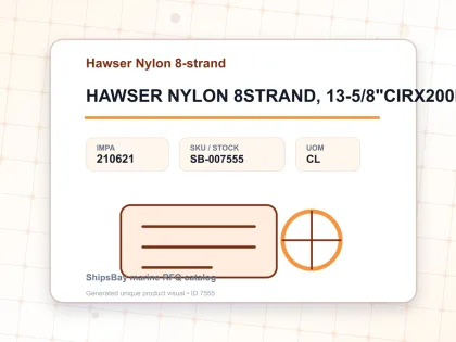 HAWSER NYLON 8STRAND, 13-5/8"CIRX200MTR - Hawser Nylon 8-strand - IMPA 210621 - UOM CL